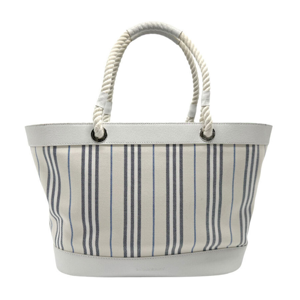 Burberry Canvas Handbag Leather White - Picture 2 of 4